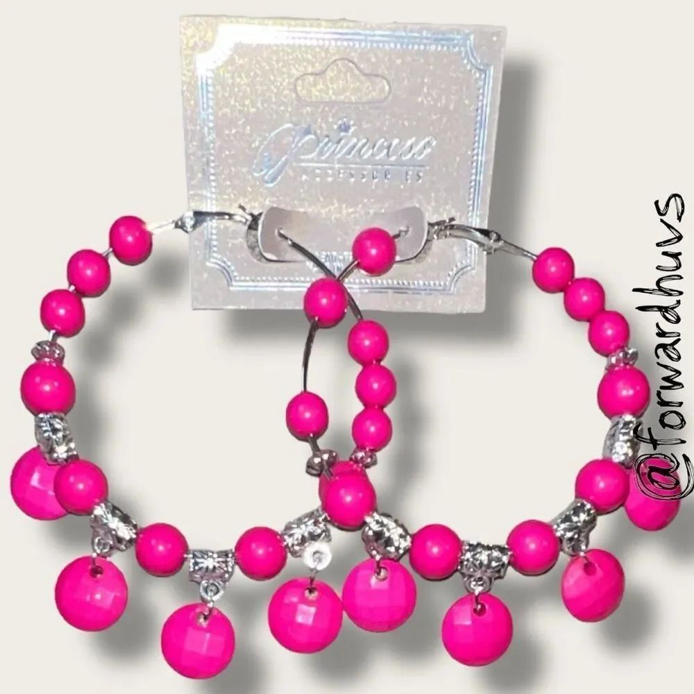 Bundle Saleโ3 for $15 | Princess Accessories Pink Hoop Earrings